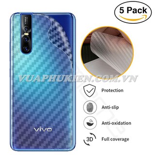 Tấm dán vân Carbon 3D mặt lưng cho Vivo V15, V15 Pro,Y93, Y91, Y91C, Y91i, Y11, Y15,  Y17, Y71, Y85, Y83, Y97, Y51, Y55
