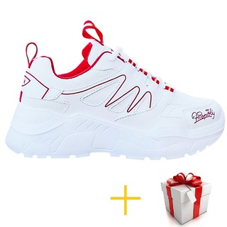 Giày nữ độn đế đẹp vạch sóng và QUÀ TẶNG [FREE SHIP