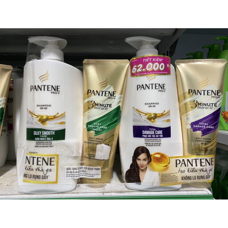 Dầu gội Pantene 900ML tặng Kem xả 150ML