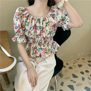 (SẴN) Áo trễ vai hoa lá M24