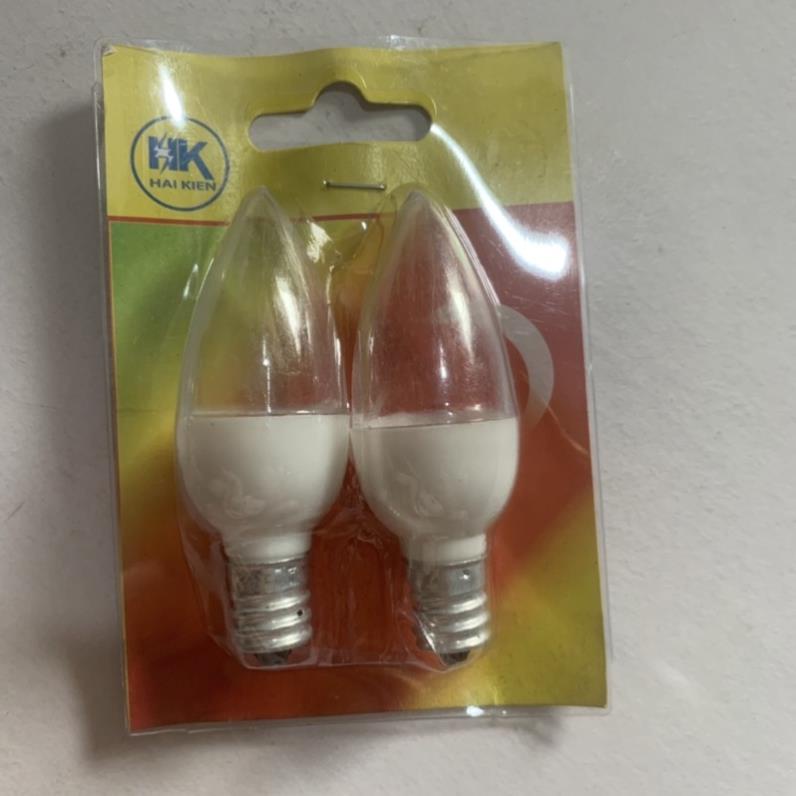 Bóng đèn led 02 quả nhót, đèn trái ớt bàn thờ đèn ngủ 1W có đui đèn Hai Kien. Hakhanhelec