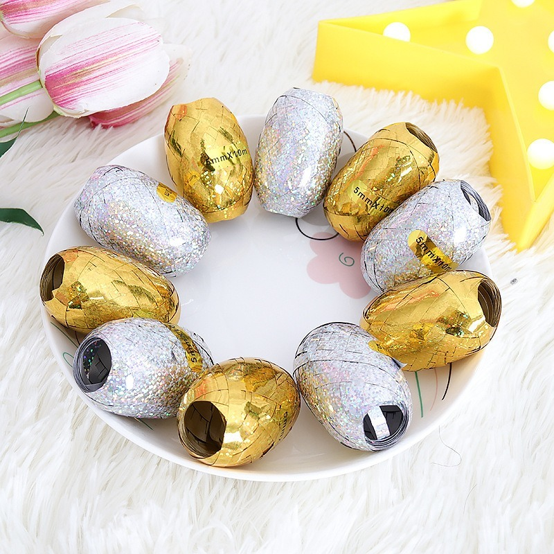 Cuộn dây ruy băng màu vàng hồng kích thước 5mm*10m tiện lợi