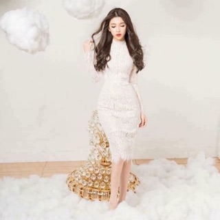 Váy body trắng