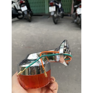 CẶP XI NHAN SAU XE CUB 86 ( HÀNG ĐẸP ) - ĐẾ NHỰA XI BÓNG
