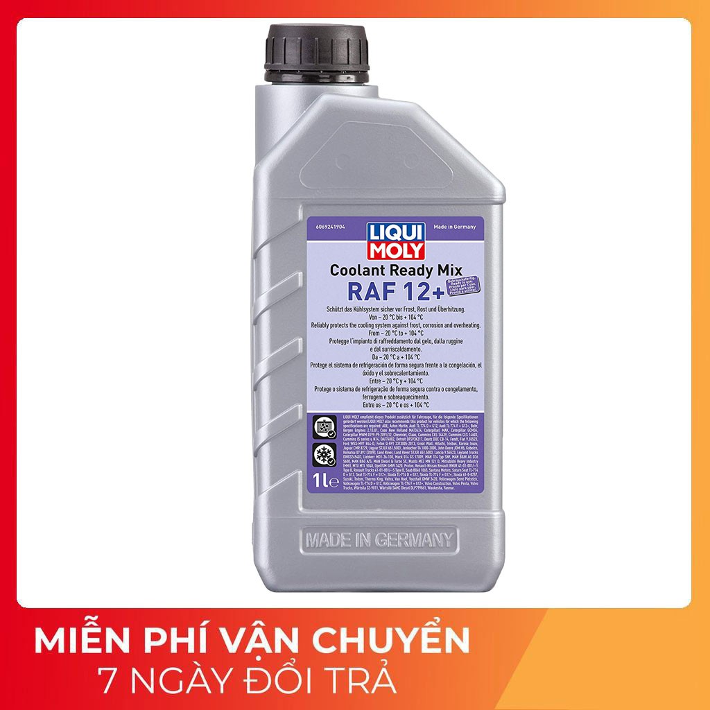 Nước Làm Mát Liqui Moly Coolant Ready Mix RAF 12 Plus 6924 1L - Nước Màu Đỏ Hồng Đã Pha Sẵn