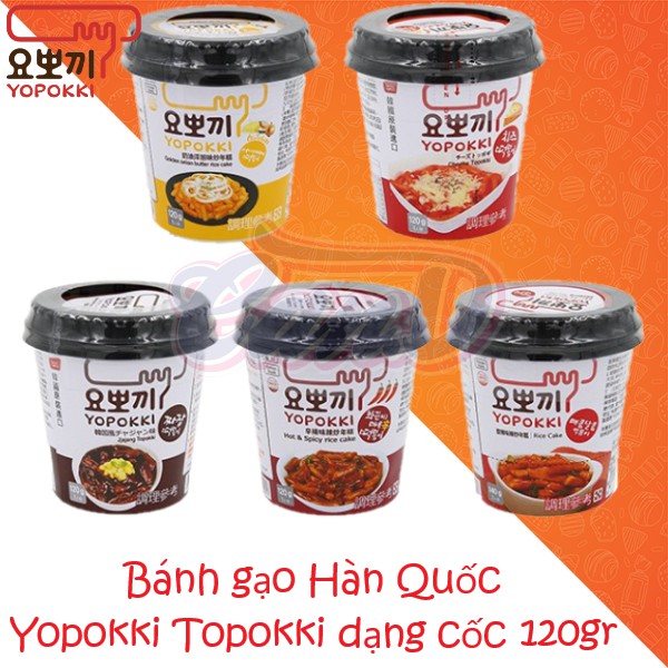 (5 vị) Bánh gạo Hàn Quốc Yopokki Topokki dạng cốc 120gr