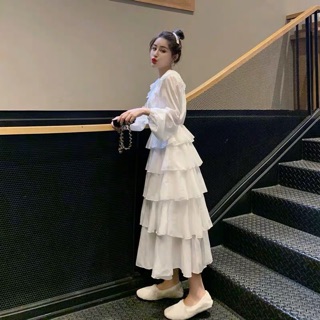 Váy dài xếp ly !
