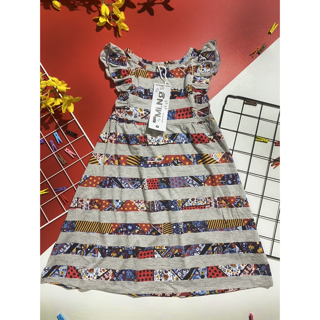 Váy Bèo Mùa Hè Bé Gái (Đầm Bé Gái) Mi.Ng - Chất Liệu Cotton - từ 01 đến 7 tuổi - (9 đến 23kg)