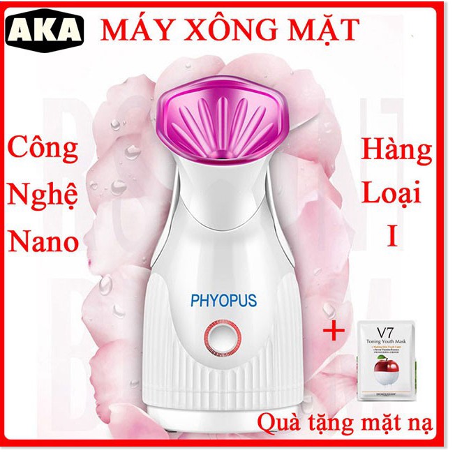 Máy Xông Mặt chính hãng | Máy Xông Hơi Mặt nóng mini loại tốt cao cấp PHYOPUS giúp chăm sóc da mặt tốt hơn - Aka mart