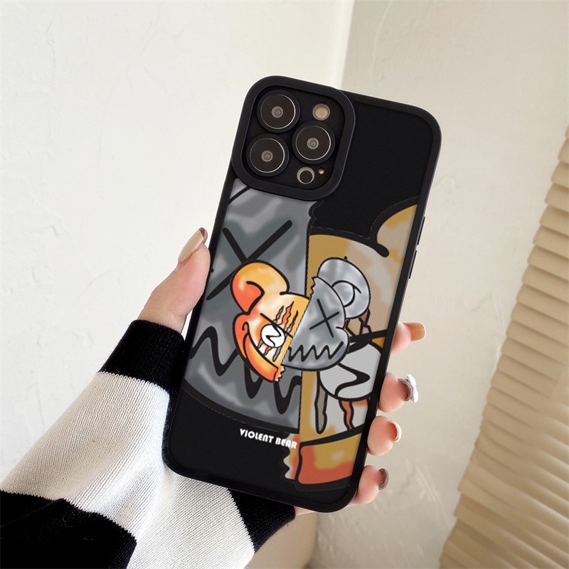 Ốp lưng iphone cạnh vuông lỗ camera violent bear 6splus/7/7plus/8/8plus/x/xr/xs/11/12/13/pro/max/plus/promax-Awifi U2-10