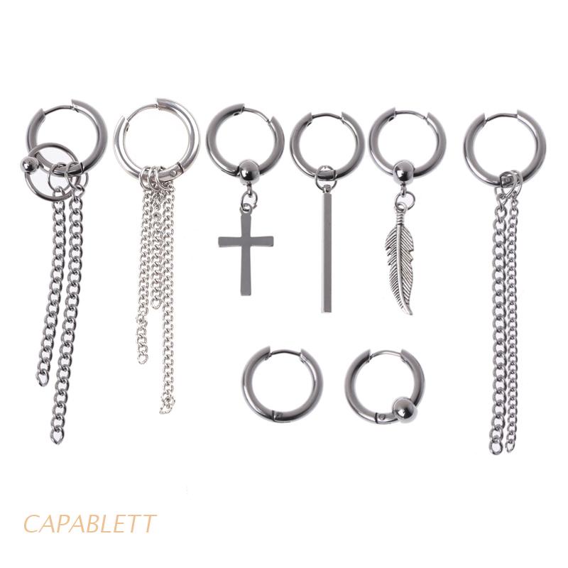 Chiếc Khuyên Tai Thép Titan Không Gỉ Phong Cách Hàn Quốc Cho Nam