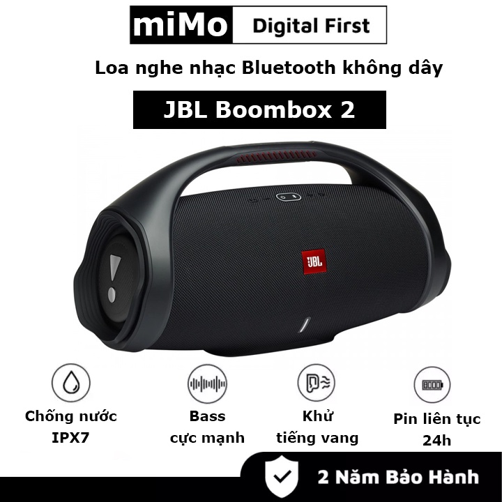 Loa Bluetooth JBL Boombox 2 Mới Nhất - Âm Thanh Siêu Bass Cực Mạnh Chống Nước IPX7 Loa Karaoke Công Suất Cực Lớn 80W...