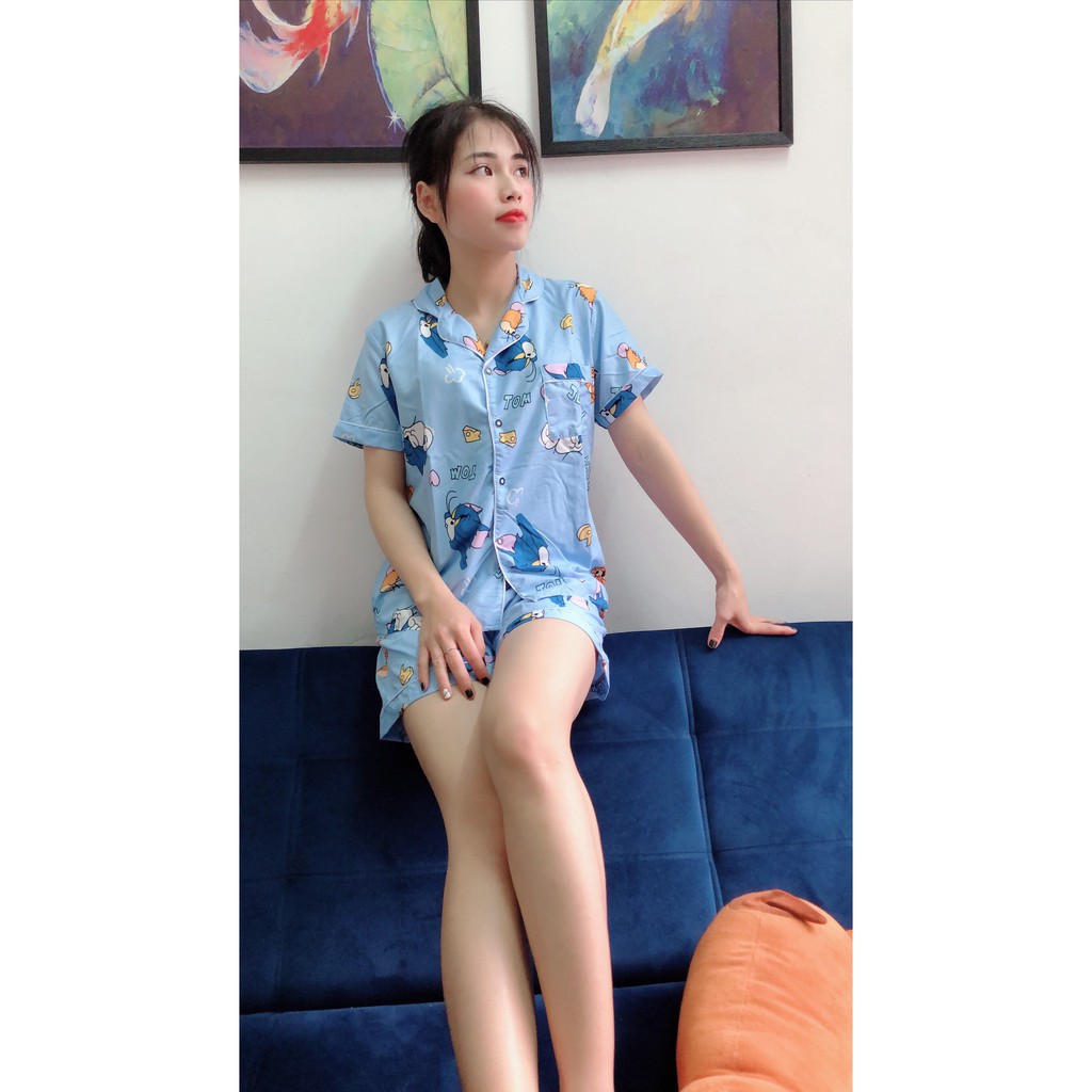 [XẢ HÀNG] Bộ Đồ Ngủ -Pijama cộc thái lan sexy họa tiết đáng yêu cute bảng màu mới nhất chất liệu nhập khẩu mỏng mát