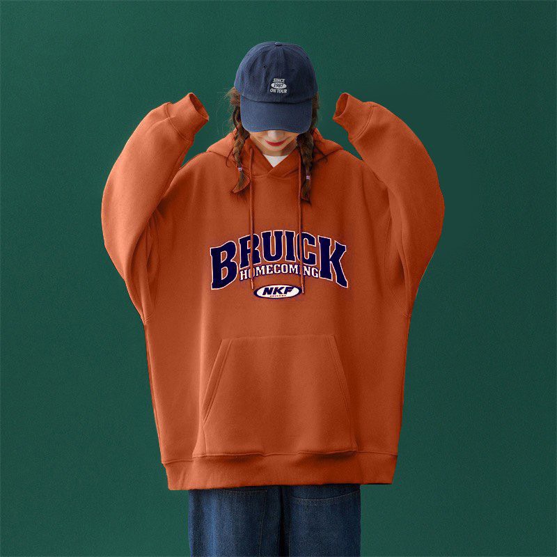 Áo Hoodie Nam Nữ From Rộng Nỉ Bông Có Mũ Hai lớp In Chữ BRUICK - Áo Tay Bồng Unisex Ullzang cao cấp