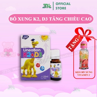 Lineabon bổ sung K2 và vitamin D3 giúp hấp thụ canxi, giảm còi xương, tăng chiều cao