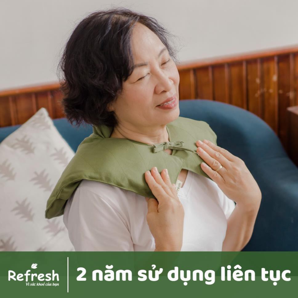 Túi chườm thảo dược giảm đau vai gáy 100% tự nhiên, làm nóng bằng lò vi sóng - REFRESH