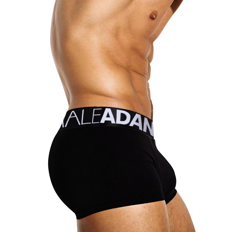 ORLVS Quần lót boxer bằng cotton mềm thoáng khí thoải mái màu trơn có túi lồi chữ U cho nam AD7123