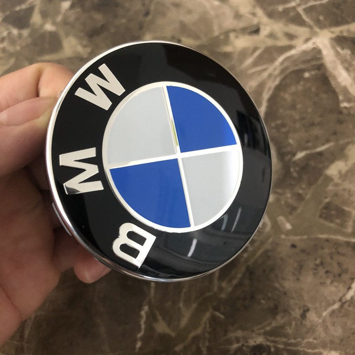 Logo chụp mâm, vành bánh xe ô tô BMW Đường kính 55mm và 68mm