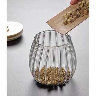 Hũ thủy tinh đựng trà nắp gỗ