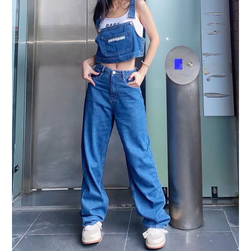 Áo Yếm Jean croptop Ulzzang (Ảnh thật/Có sẵn)