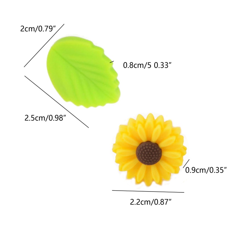 Đồ Chơi Ngậm Nướu Bằng Silicon Hình Hoa Cúc / Lá Hoạt Hình Xinh Xắn Dành Cho Bé