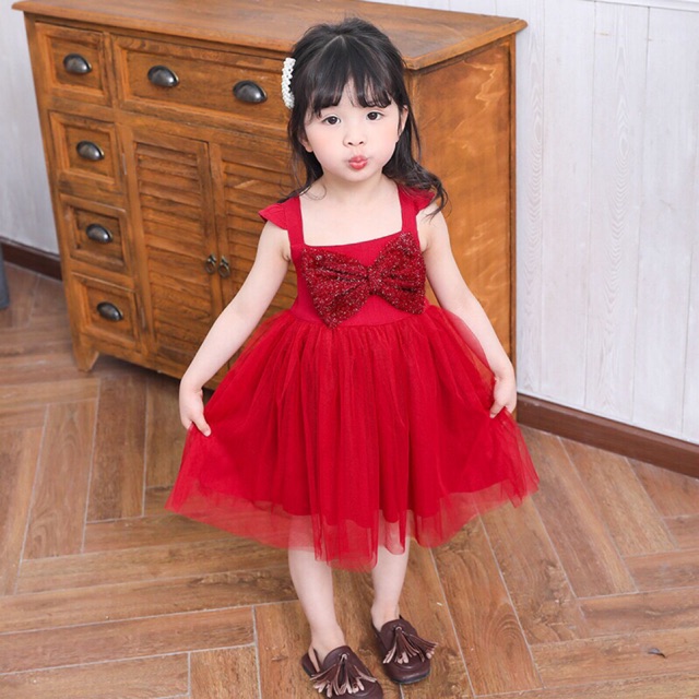 Đầm công chúa nơ đỏ