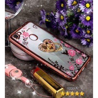 Ốp lưng Oppo F7 , F9 dẻo hình hoa