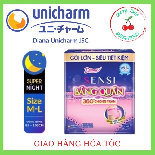 Băng Quần Diana Size M-L gói 5 miếng