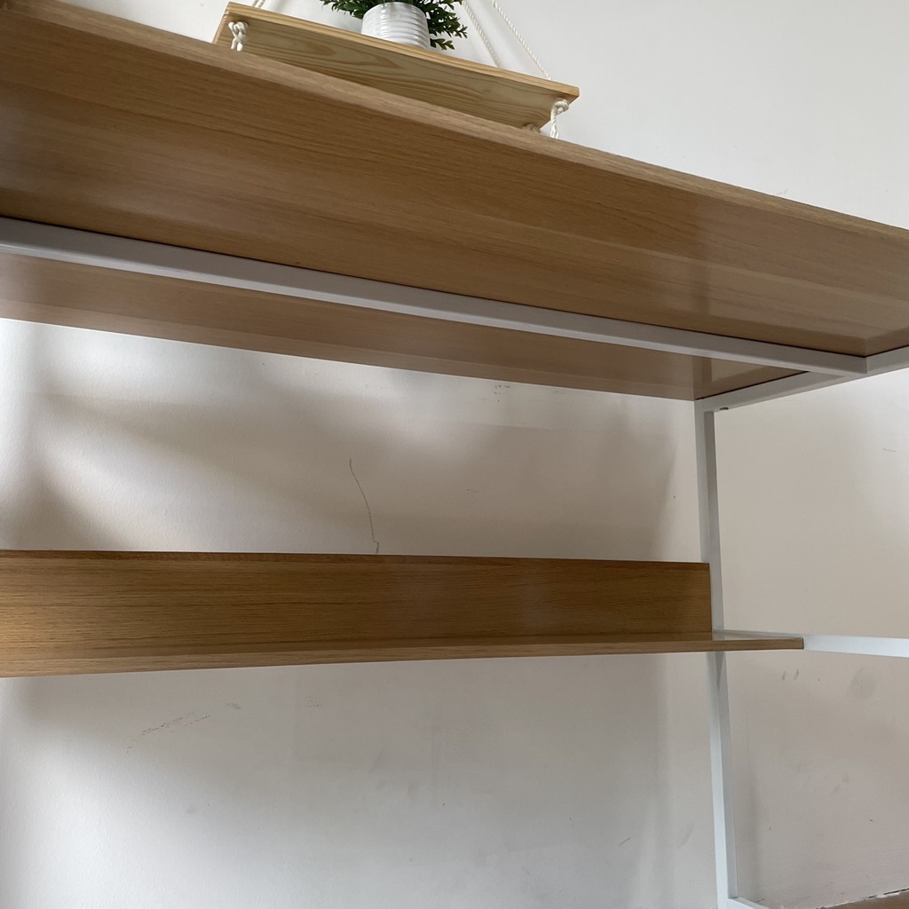 Bàn làm việc, bàn học kèm giá sách tiện dụng trong việc học tập và làm việc, lắp ráp dễ dàng