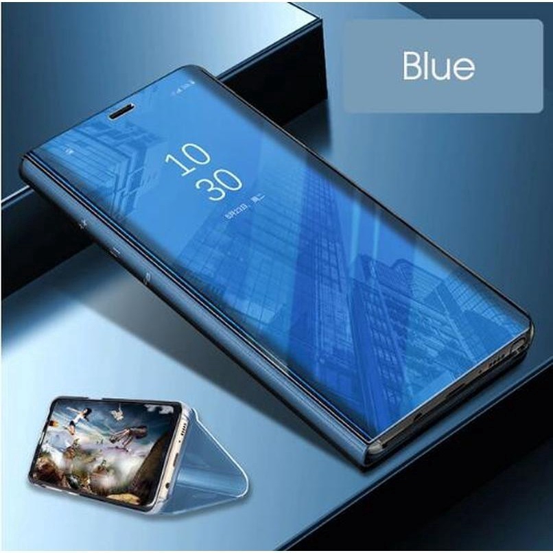 Ốp điện thoại nắp lật tráng gương có đế đứng cho Samsung Galaxy C9 Pro C7 Pro
