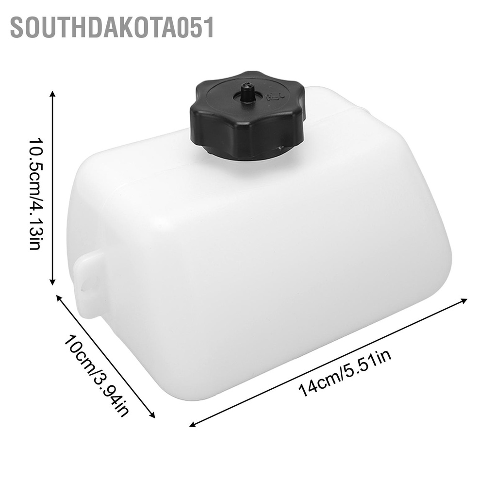 Southdakota051 Bình xăng 1L với Bộ lọc nhiên liệu dạng ống Màu trắng cho 43cc 47cc 49cc Xe máy nhỏ 2 thì ATV