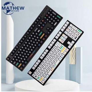Set 136 nút phím chấm đen/ chấm trắng bằng PBT phù hợp cho bàn phím 61/64/68/87/96/98/104