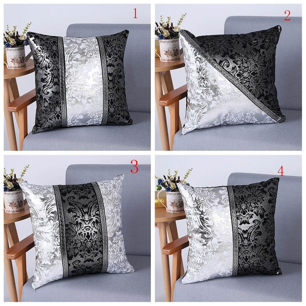 Vỏ gối 45 x 45cm bằng lanh cotton hoa văn phong cách Vintage tiện dụng