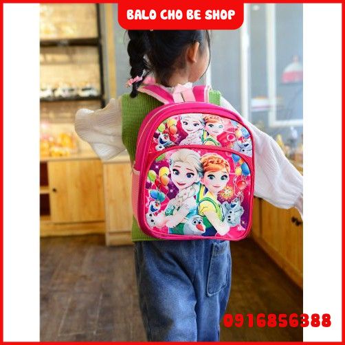 Balo cho bé, ba lô mầm non mẫu giáo bé trai gái họa tiết hoạt hình siêu nhân công chúa