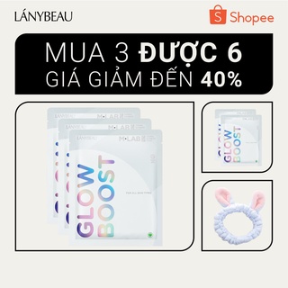 Mặt nạ dưỡng da trắng sáng, đều màu lánybeau mlab derma bamboo glow boost - combo 3 miếng