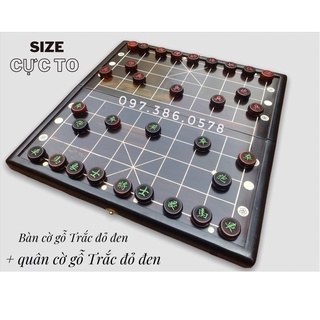 Bộ bàn cờ tướng gỗ trắc quân cờ gỗ trắc cỡ lớn - quà tặng cờ tướng cao cấp