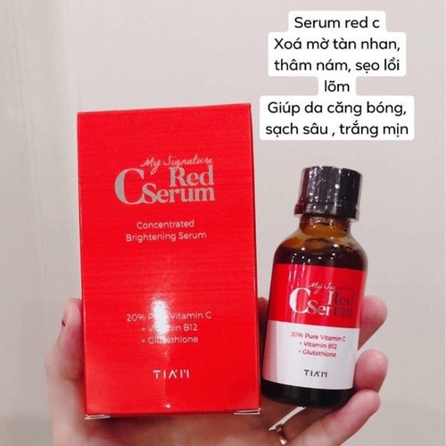 tinh chất làm trắng da red c serum - TẶNG KÈM 1 MIẾNG NẠ VITAL GELIC VITAMIN C