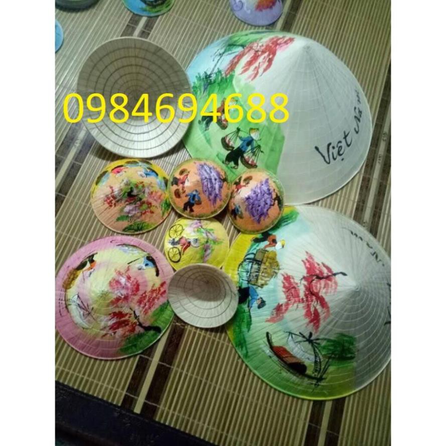 Nón lá vẽ size nhỏ trang trí giá rẻ