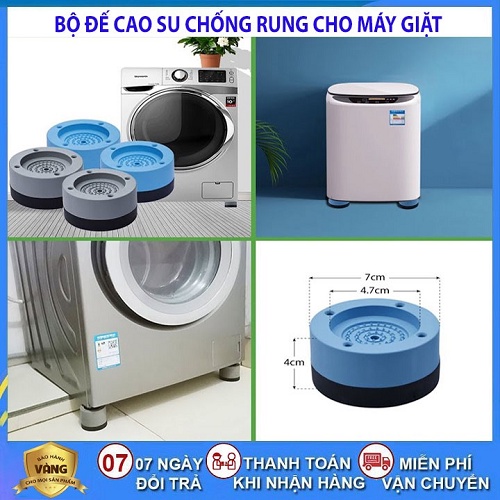 Đế chống rung máy giặt chân tủ lạnh đa năng combo 4 cái hàng chính hãng bảo hành 12 tháng