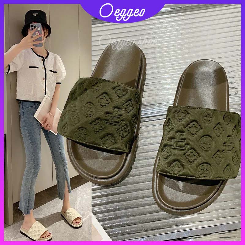 Oeggeo shop Dép Đế Bằng Thiết Kế Đơn Giản Thời Trang Cho Nữ