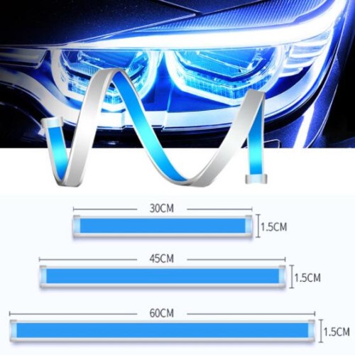 Set 2 Dây Đèn Led Báo Rẽ Kevanly Drl 30/45/60cm 12v Chống Nước Dành Cho Xe Hơi