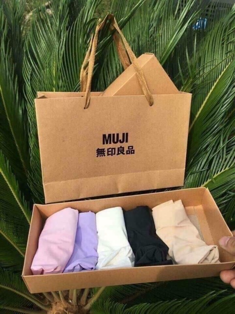 quần lot nữ muji hộp 5 chiếc ko viền ( hàng luôn sẵn giao ạ )