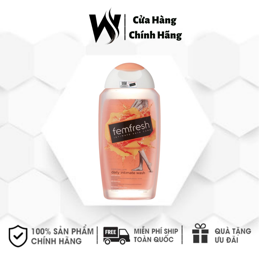 [Hàng Chuẩn]Dung Dịch Vệ Sinh Phụ Nữ Cao Cấp Anh Quốc Dùng Hằng Ngày Femfresh Daily Intimate Wash 250ml White Store