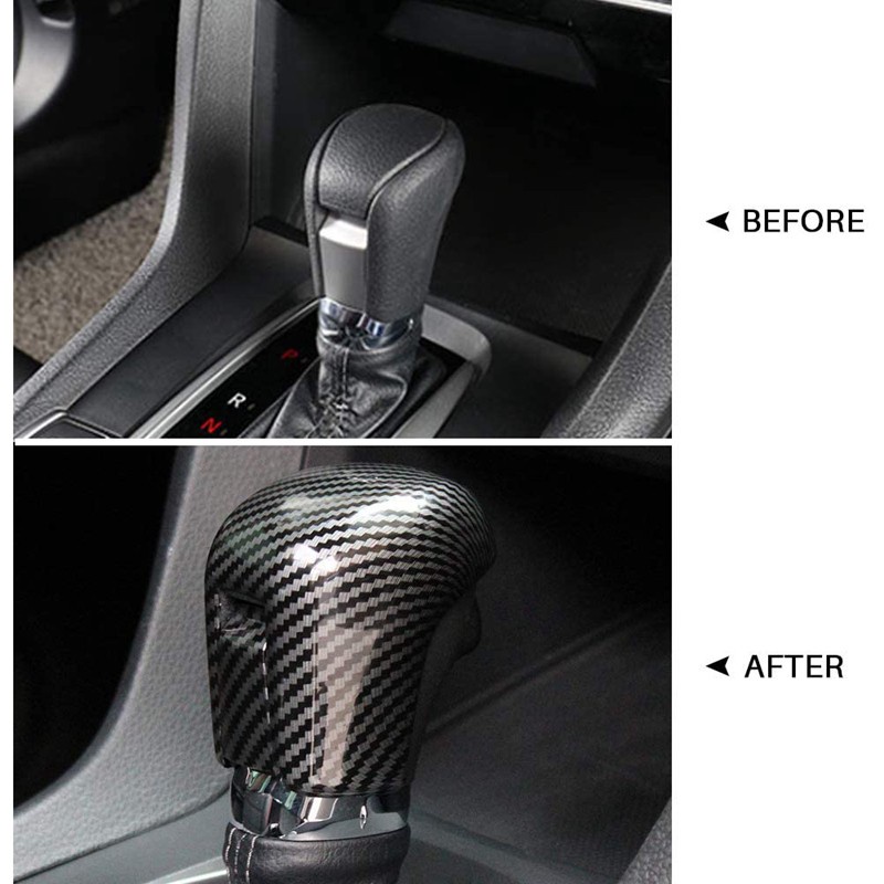 Viền Bọc Cần Số Bằng Sợi Carbon Cho Xe Hơi Honda 10th Civic 2016-2020