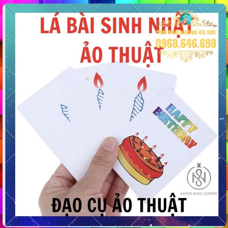 ( CÓ SẴN ) Ảo Thuật Lá Bài Sinh Nhật- 4 Lá Bài Chúc Mừng Sinh Nhật Ảo Thuật, Bất Ngờ, Vui Vẻ