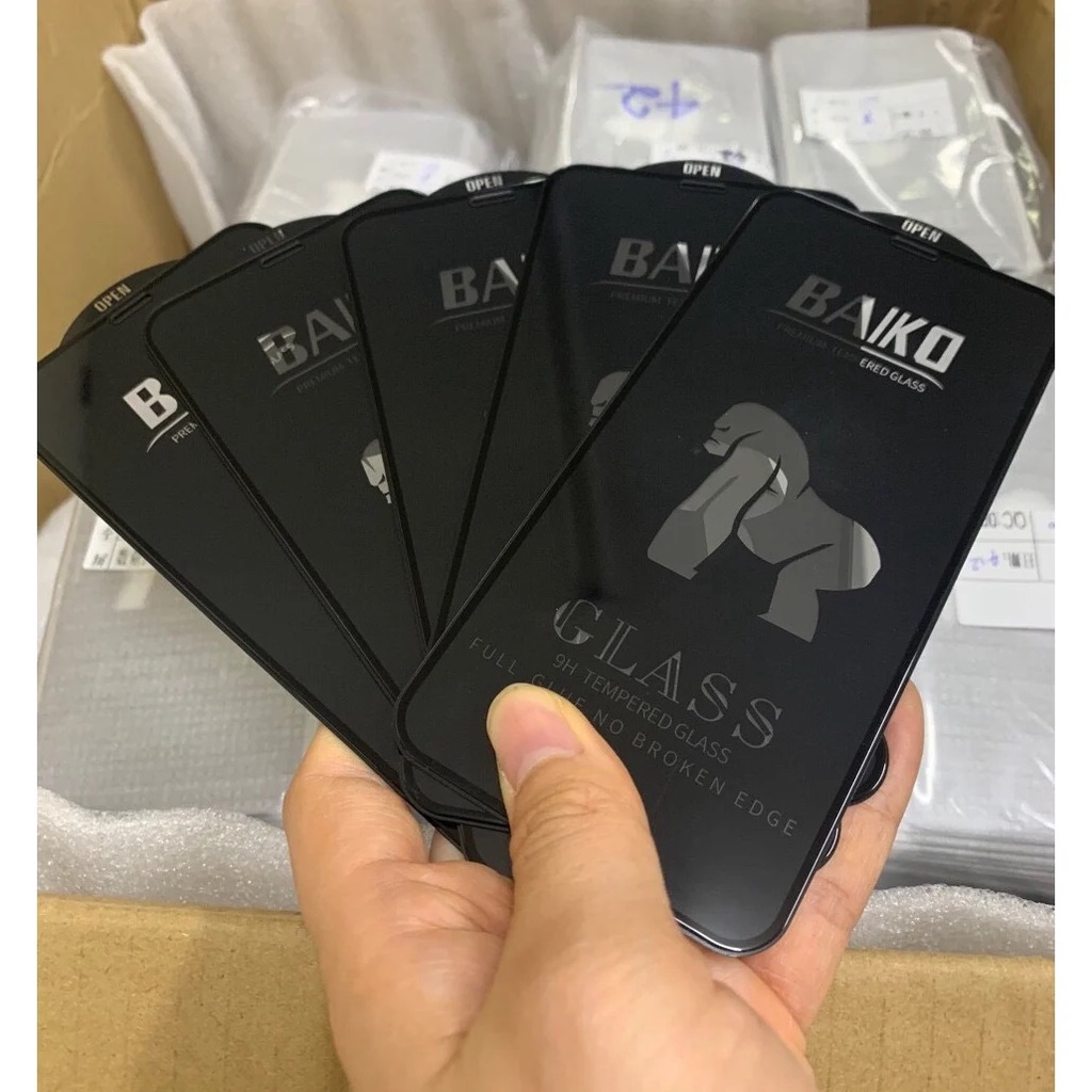 Kính Cường Lực iPhone Full Màn KingKong Baiko Cao Cấp 6/6plus/6s/6splus/7/7plus/8/8plus/x/xr/xs/11/12/13/14/pro/max/plus