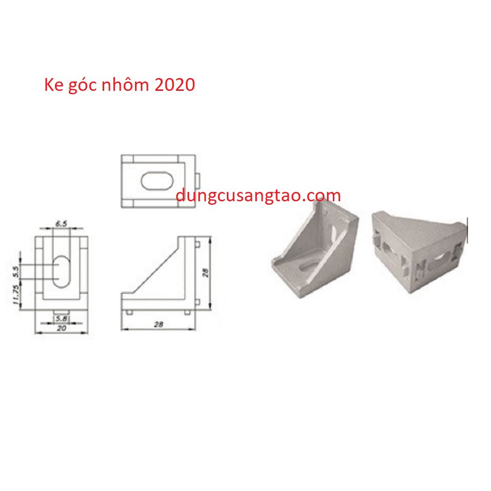 Ke góc nhôm định hình 2020