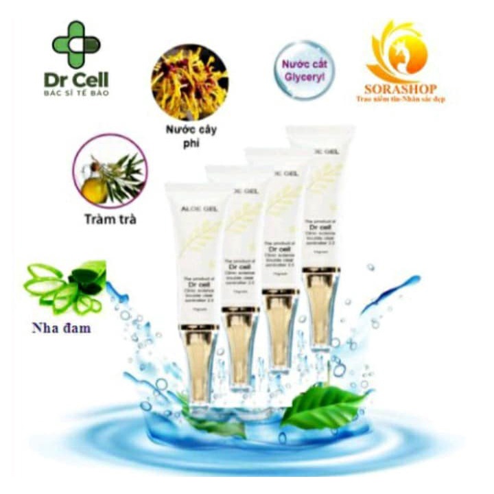 Gel nha đam giảm mụn, mờ thâm, chiết xuất hoàn toàn từ thiên nhiên 15ml SAN25