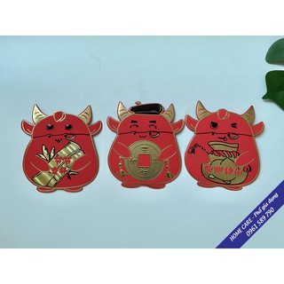 Set Lì xì Trâu đỏ 3D - Siêu dễ thương