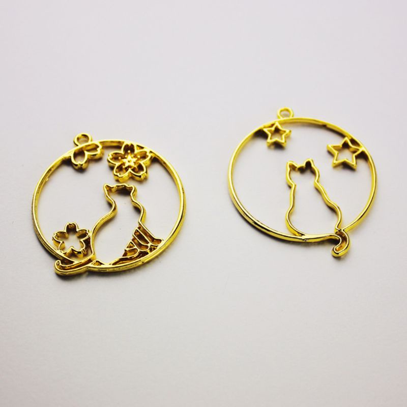 Mặt Vòng cổ Bằng Resin UV Resin Màu Vàng Kim DIY